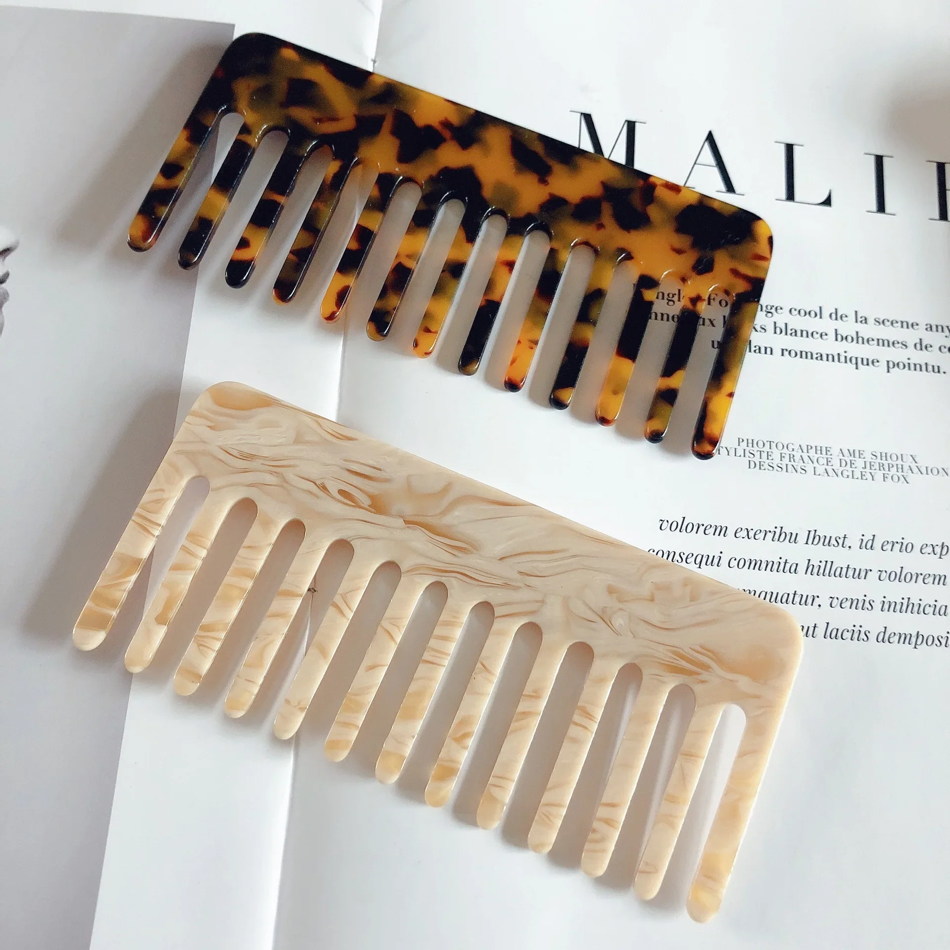 Hair Care Korean - Sisir rambut asetat warna-warni Fashion Korea,