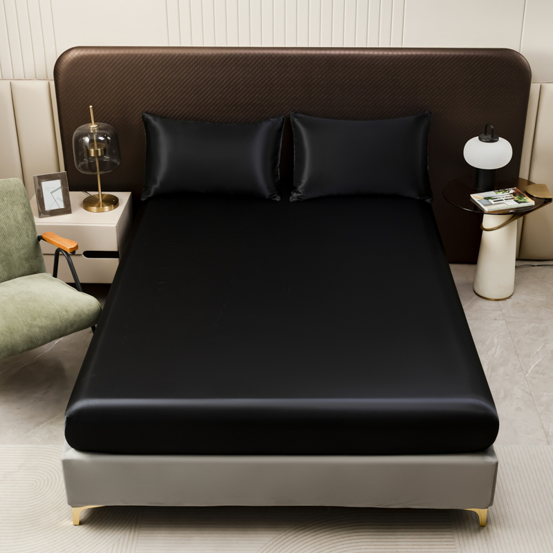 Satin Pillowcase Silk - 3 buah Satin hitam seprai pas