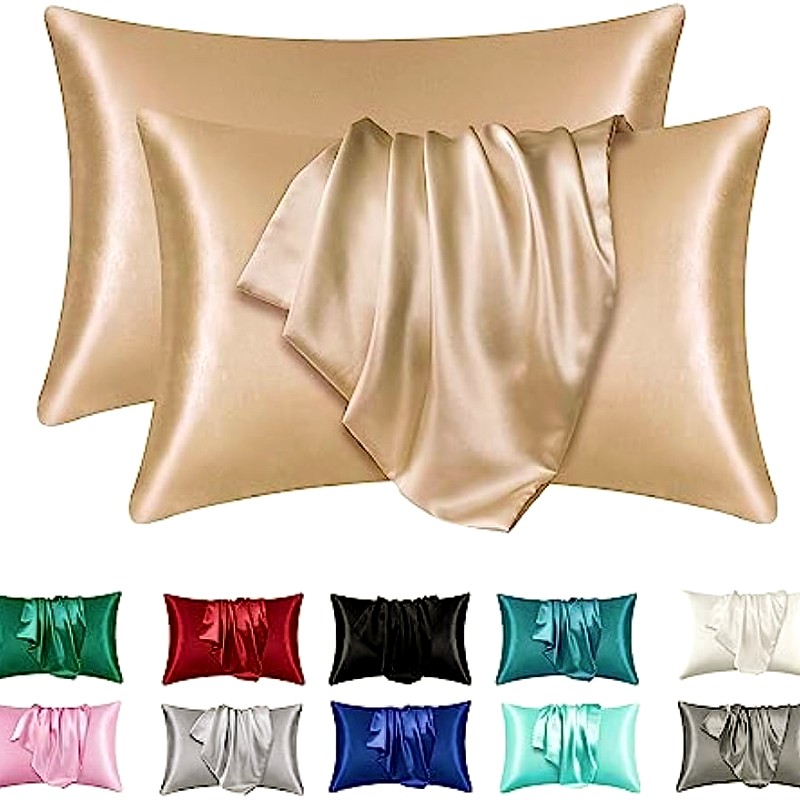 Satin Pillowcase Silk - 2pcs Sarung Bantal Sutra Satin untuk