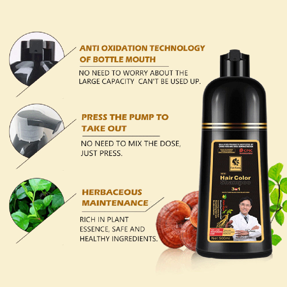 Sampo mewarnai instan 3 dalam  - Hair Care Herbal ulasan dan harga