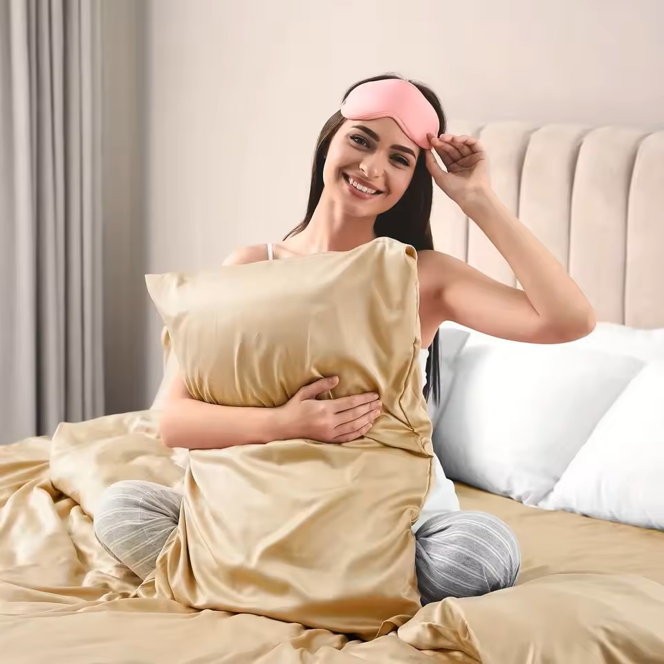 1 Buah Sarung Bantal Satin unt - Satin Pillowcase Silk ulasan dan harga